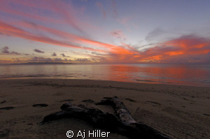 Sunset looking toward Ovalau Island in Fiji; shot with Ni... by Aj Hiller 